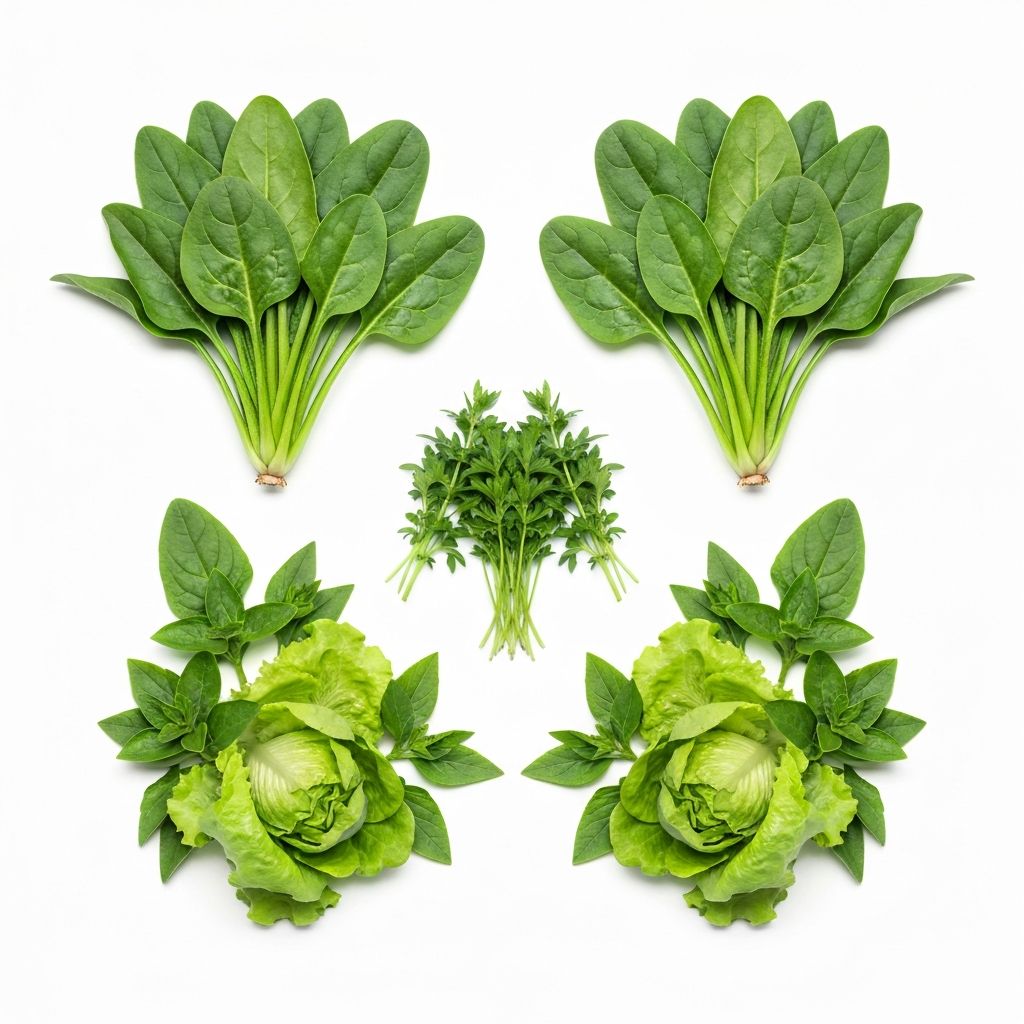 Grüne Blattgemüse aus alpinen Regionen